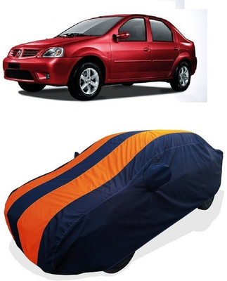 Coxtor Car Cover For Renault Logan 1.5 DLS ABS (With Mirror Pockets)(Orange)