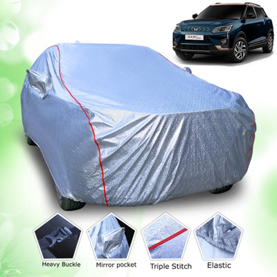 Telescope Car Cover For Mahindra XUV400 (With Mirror Pockets)(Silver, For 2022, 2023, 2024 Models)