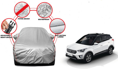 Auto Oprema Car Cover For Hyundai Creta (With Mirror Pockets)(Silver)