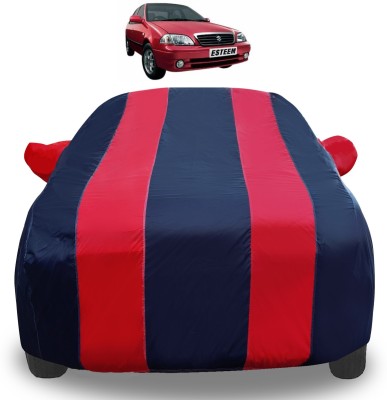 Auto Hub Car Cover For Maruti Esteem (With Mirror Pockets)(Red)