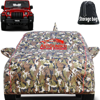 autouniko Car Cover For Hyundai Thar, Thar DI 4X4, Thar Facelift, Thar DI 4X2 (With Mirror Pockets)(Multicolor)