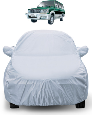 MOCKHE Car Cover For Toyota Qualis (With Mirror Pockets)(Silver)