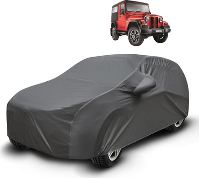 Auto Hub Car Cover For Mahindra Thar (With Mirror Pockets)(Grey)