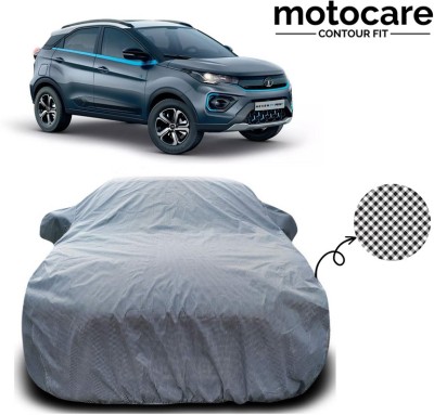 MOTOCARE Car Cover For Tata Nexon (Without Mirror Pockets)(Black, White)