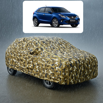 PAGORA Car Cover For Toyota Glanza G CVT Petrol (With Mirror Pockets)(Yellow, White)