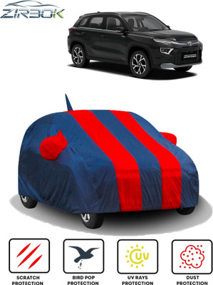 ZIRBOK Car Cover For Toyota Urban Cruiser Hyryder (With Mirror Pockets)(Red, Blue)