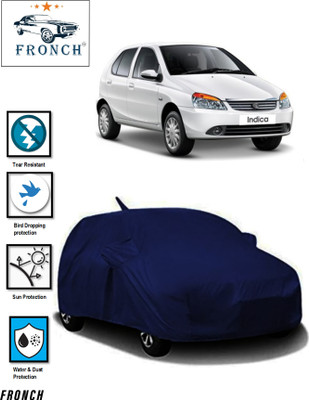 FRONCH Car Cover For Tata Indica eV2 (With Mirror Pockets)(Blue)