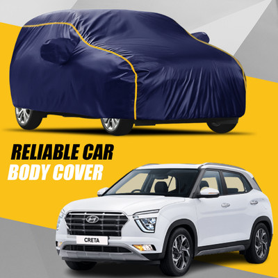 AXLOZ Car Cover For Hyundai Creta (With Mirror Pockets)(Multicolor)