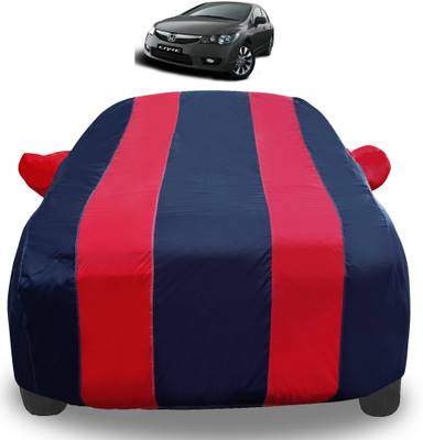 Amanzo Car Cover For Honda Civic (With Mirror Pockets)(Red)