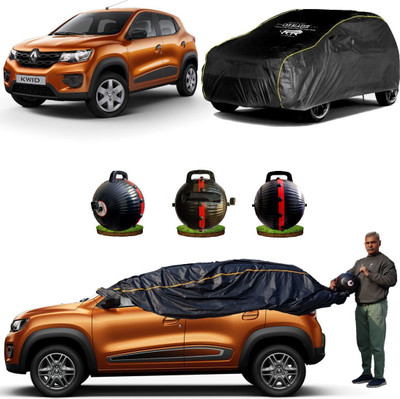 CARBLAZER Car Cover For Renault Kwid (Without Mirror Pockets)(Black)