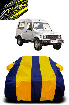 FRONCH Car Cover For Maruti Suzuki Gypsy (With Mirror Pockets)(Yellow, Blue)