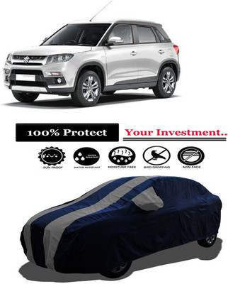 Amexride Car Cover For Maruti Suzuki Vitara Brezza VDi AMT Diesel (With Mirror Pockets)(Grey)