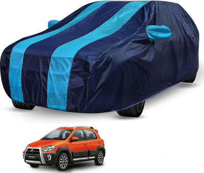 Auto Hub Car Cover For Toyota Etios Cross (Without Mirror Pockets)(Black, Blue)