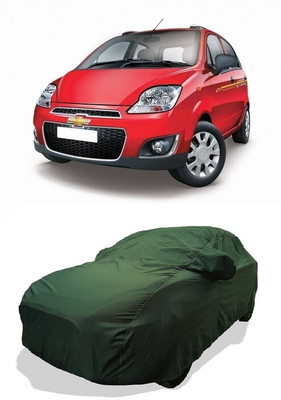 Coxtor Car Cover For Chevrolet Spark (With Mirror Pockets)(Green)