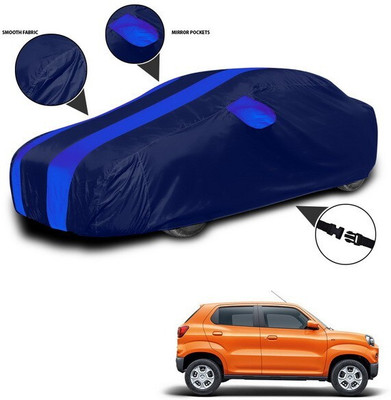 ANTHUB Car Cover For Maruti Suzuki S-Presso (With Mirror Pockets)(Blue, For 2019, 2020, 2021, 2022, 2023, 2024 Models)