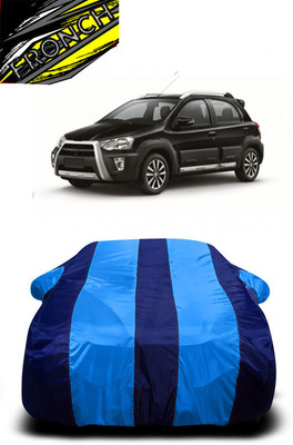 FRONCH Car Cover For Toyota Etios Cross (With Mirror Pockets)(Blue)