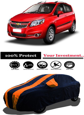Amexride Car Cover For Chevrolet Sail Hatchback 1.2 LS ABS (With Mirror Pockets)(Orange)