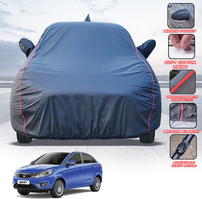 Telescope Car Cover For Tata Zest (With Mirror Pockets)(Grey, For 2014, 2015, 2016, 2017, 2018 Models)