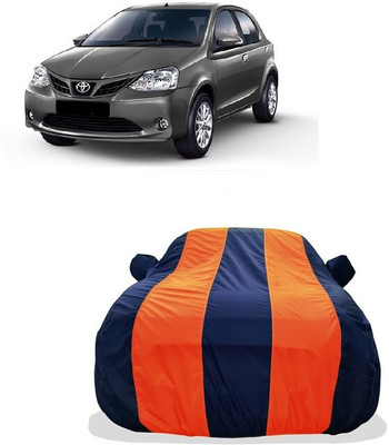 Tricway Car Cover For Toyota Etios Liva V Limited Edition (With Mirror Pockets)(Orange)