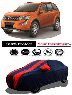 Amexride Car Cover For Mahindra XUV500 W9 Diesel (With Mirror Pockets)(Red)