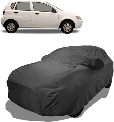 Coxtor Car Cover For Chevrolet Aveo Uva 1.2 LS (With Mirror Pockets)(Grey)