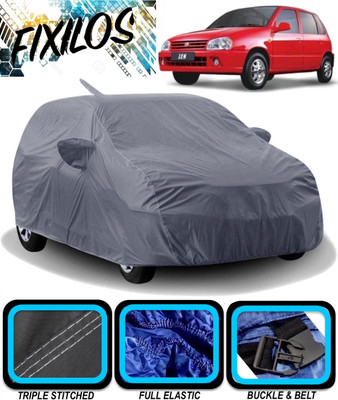 FIXILOS Car Cover For Maruti Suzuki Zen (With Mirror Pockets)(Grey)