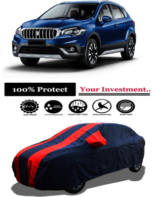 Amexride Car Cover For Maruti Suzuki S-Cross Sigma DDiS 200 SH Diesel (With Mirror Pockets)(Red)