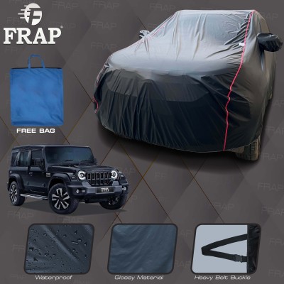 Frap Car Cover For Mahindra Thar Roxx, Thar Facelift (With Mirror Pockets)(Black, Red, For 2024 Models)