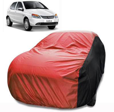 MoTRoX Car Cover For Tata Indica (Without Mirror Pockets)(Red, Black)
