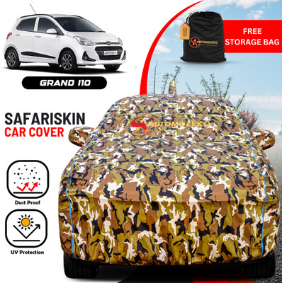 AUTOMOZEXO Car Cover For Hyundai Grand i10 (With Mirror Pockets)(Multicolor)