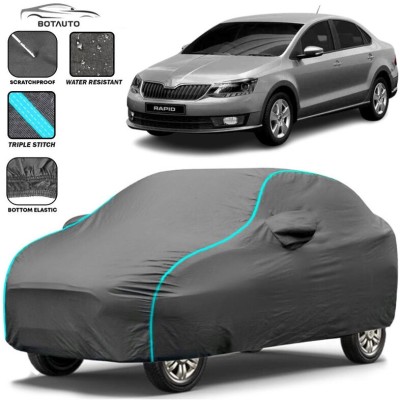 BOTAUTO Car Cover For Skoda Rapid, Universal For Car (With Mirror Pockets)(Grey, For 2008, 2009, 2010, 2011, 2012, 2013, 2014, 2015, 2016, 2017, 2018, 2019, 2020, 2021, 2022, 2023 Models)