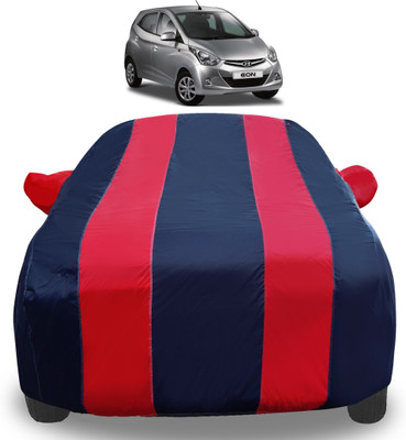 Auto Hub Car Cover For Hyundai Eon (With Mirror Pockets)(Red)