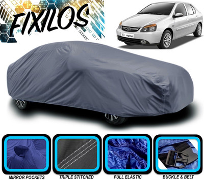 FIXILOS Car Cover For Tata Indigo CS (With Mirror Pockets)(Grey)