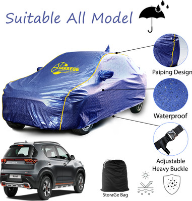 GARREGE Car Cover For Kia Sonet (With Mirror Pockets)(Blue, For 2020, 2021, 2022, 2023, 2024, 2025 Models)