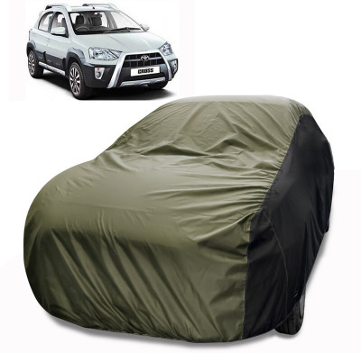 MoTRoX Car Cover For Toyota Etios Cross (Without Mirror Pockets)(Green, Black)