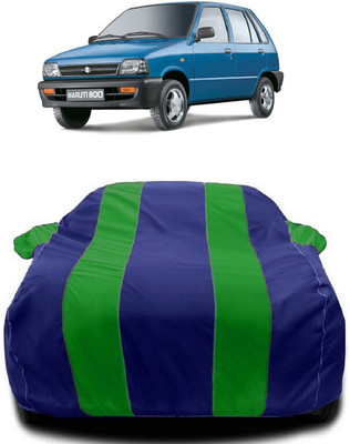 Autoprime Car Cover For Maruti 800 AC BSII (With Mirror Pockets)(Green, Blue)