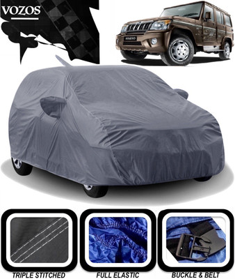 VOZOS Car Cover For Mahindra Bolero (With Mirror Pockets)(Grey)