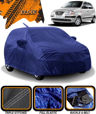 HACOX Car Cover For Hyundai Santro Xing (With Mirror Pockets)(Blue)