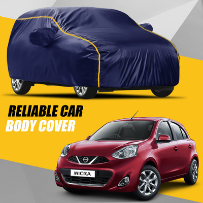 AXLOZ Car Cover For Nissan Micra (With Mirror Pockets)(Multicolor)