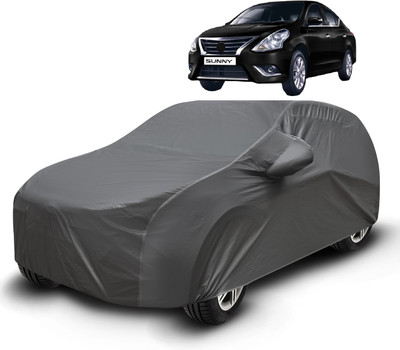 Auto Hub Car Cover For Nissan Sunny (With Mirror Pockets)(Grey)