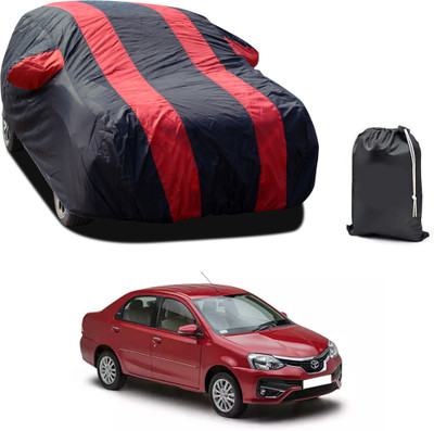PAGORA Car Cover For Toyota Etios (With Mirror Pockets)(Red, For 2019, 2020, 2021, 2022, 2023 Models)