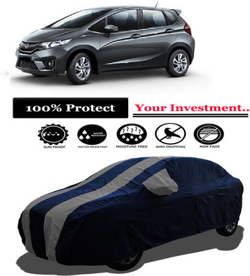 Amexride Car Cover For Honda Jazz 1.5 E i DTEC (With Mirror Pockets)(Grey)