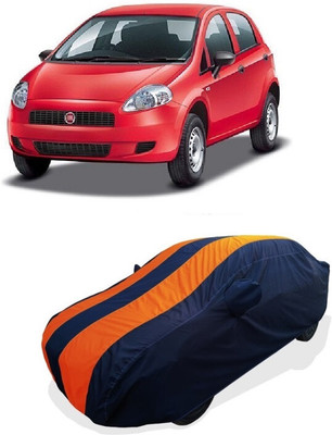 Coxtor Car Cover For Fiat Punto Pure 1.2L FIRE (With Mirror Pockets)(Orange)