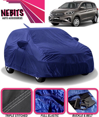 NEBITS Car Cover For Maruti Suzuki Ertiga (With Mirror Pockets)(Blue)