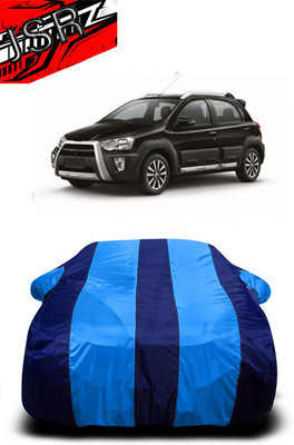 J S R Car Cover For Toyota Etios Cross 1.4L GD (With Mirror Pockets)(Blue)
