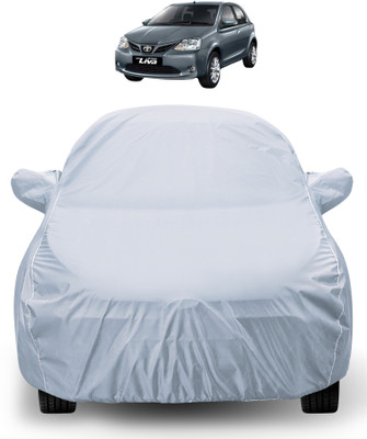 MOCKHE Car Cover For Toyota Etios Liva (With Mirror Pockets)(Silver)