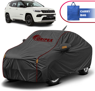DRIPEX Car Cover For Jeep Compass (With Mirror Pockets)(Black)
