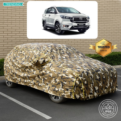 CODOKI Car Cover For Toyota Innova (With Mirror Pockets)(Yellow, Multicolor)