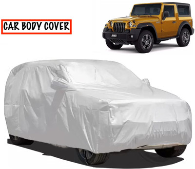 S Shine Max Car Cover For Mahindra Thar (With Mirror Pockets)(Silver)