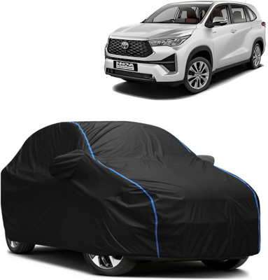 Autohaux Car Cover For Toyota Innova Hycross (With Mirror Pockets)(Black, Blue)